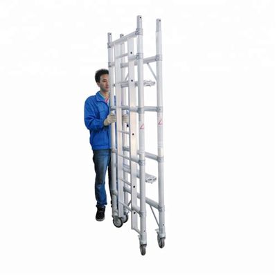 Tour mobile d'échafaudage en aluminium Tour d'échafaudage pliante avec hauteur d'échafaudage de 4 m