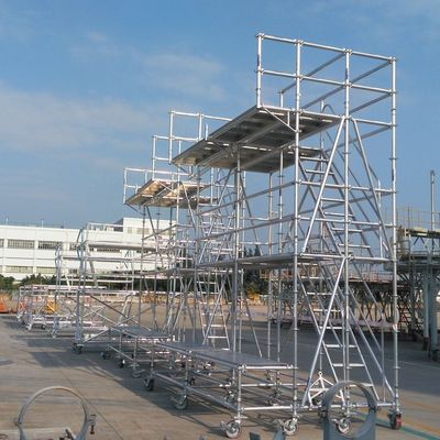 Un bon prix. Tour d'échafaudage mobile en aluminium personnalisé léger pour l'industrie aéronautique en ligne