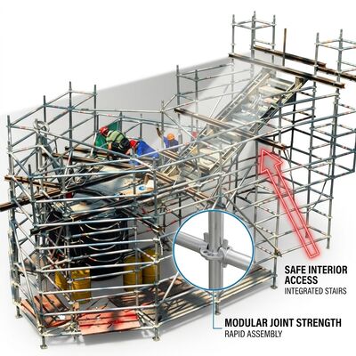 Un bon prix. Échafaudage télescopique en aluminium à hauteur variable, réglage hydraulique continu, portée de 2m à 10m, sans section en ligne