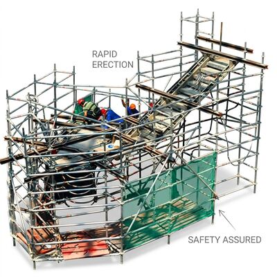 Un bon prix. Échafaudage en aluminium stabilisé par des stabilisateurs à large base, expansion de l'empreinte à 300 % pour une hauteur de travail de 24 m EN12810 en ligne